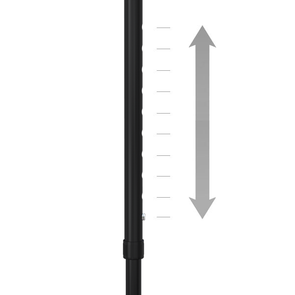 HurryCane® Go™ has 10 height adjustments